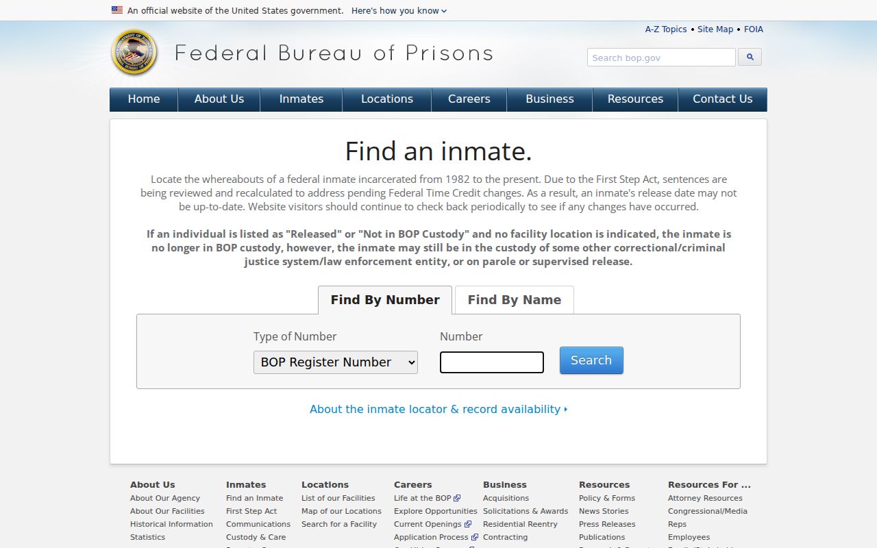 Wayne County arrest records federal inmate locator search