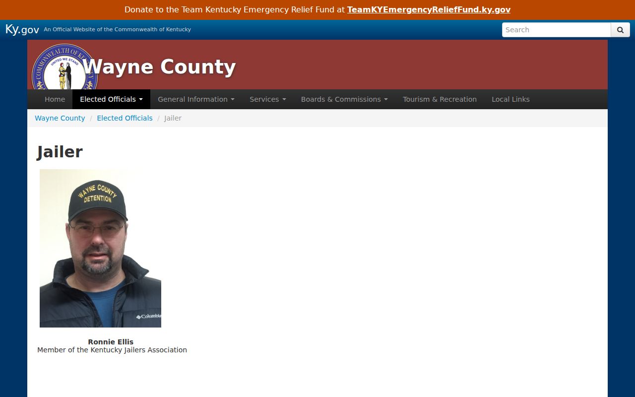 Wayne County arrest records detention center contact page